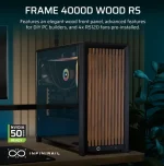 Corsair FRAME 4000D RS Wood Mid-Tower ATX ház, fekete/dió - Image 2