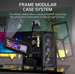 Corsair FRAME 4000D RS Wood Mid-Tower ATX ház, fekete/dió - Image 3