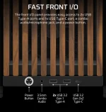 Corsair FRAME 4000D RS Wood Mid-Tower ATX ház, fekete/dió - Image 6
