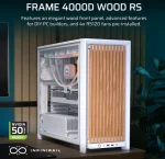 Corsair FRAME 4000D RS Wood Mid-Tower ATX ház, fehér/tölgy - Image 2