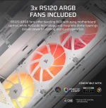 Corsair 3200D RS ARGB Mid-Tower ATX ház, fehér - Image 4
