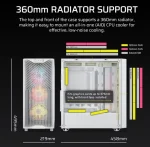 Corsair 3200D RS ARGB Mid-Tower ATX ház, fehér - Image 3