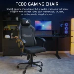 CORSAIR TC80 gamer szék , fekete műbőr/fekete szövet - Image 2