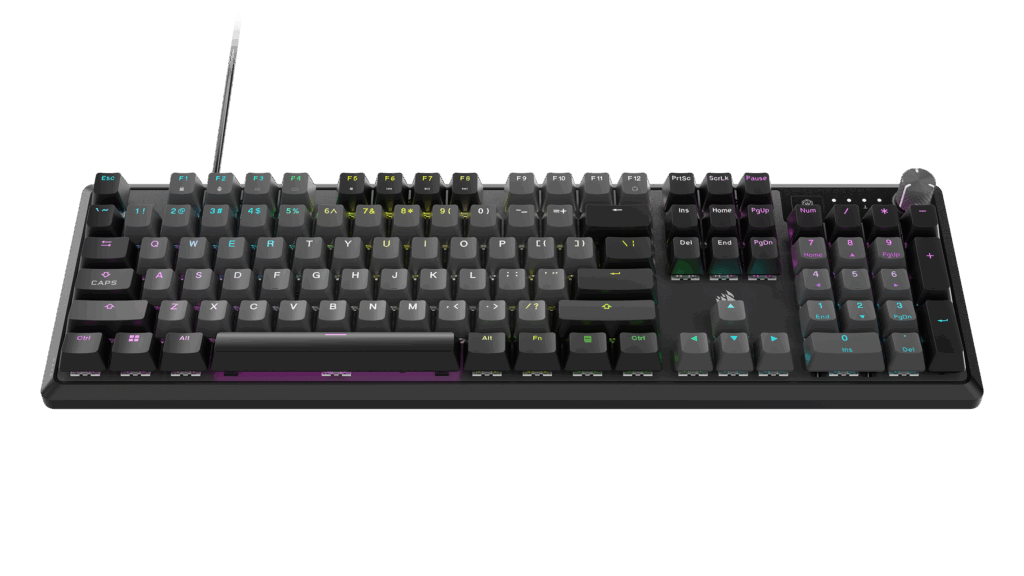 CORSAIR Vezetékes Billentyűzet Gaming, K70 CORE RGB, Mechanikus, MLX Red switch, 104 gombos, US, fekete - Image 12