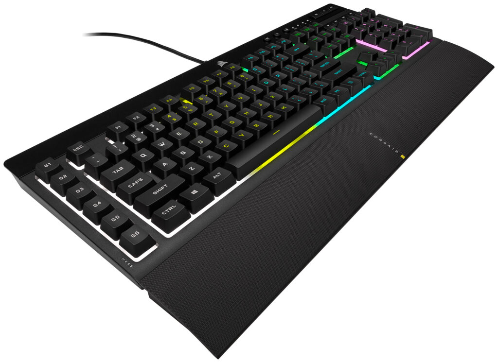 CORSAIR Vezetékes Billentyűzet Gaming, K55 RGB PRO, 6 programozható billentyű, Cseppálló, Csuklótámasz, US, fekete - Image 12