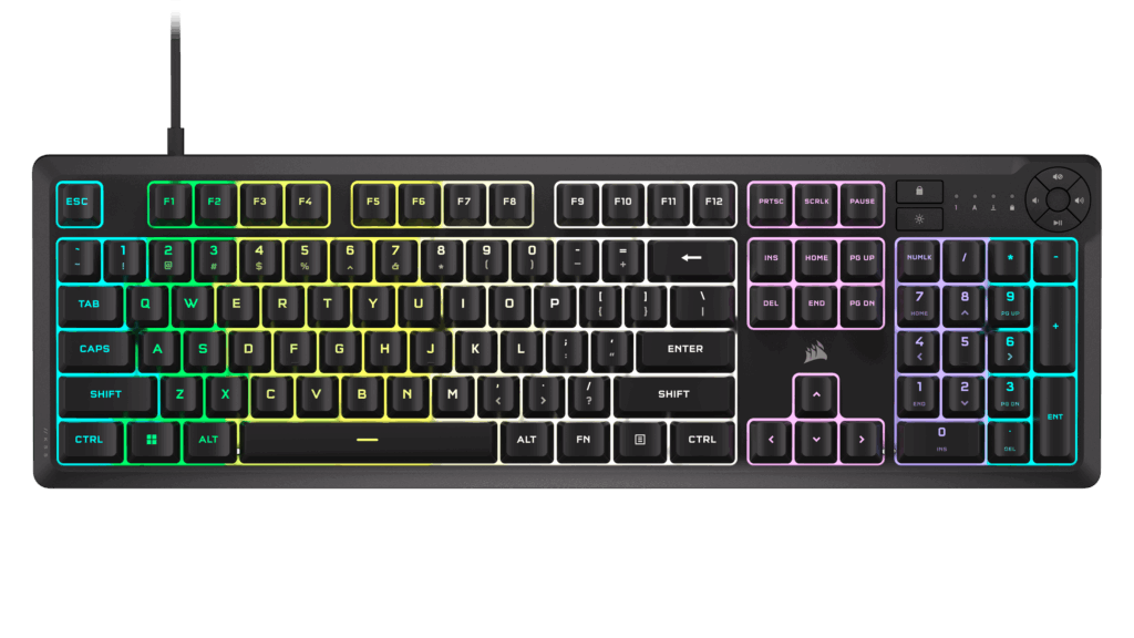 CH-9226C65-NA.png CORSAIR K55 CORE RGB Gamer Billentyűzet, fekete - Image 1