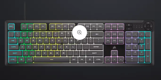 CORSAIR K55 CORE RGB Gamer Billentyűzet, szürke