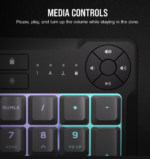 CORSAIR K55 CORE RGB Gamer Billentyűzet, szürke - Image 3