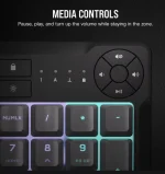 CORSAIR K55 CORE RGB Gamer Billentyűzet, szürke - Image 3