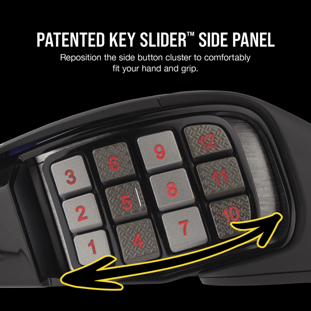 Corsair Scimitar Elite RGB Fekete 18000DPI Gamer egér - Image 4