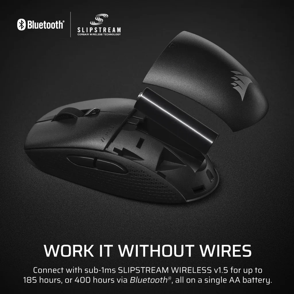CORSAIR Vezeték Nélküli Egér Gaming, M55 Lightwight, 6 programozható gomb, Ultra-könnyű, 16000dpi, fekete - Image 8