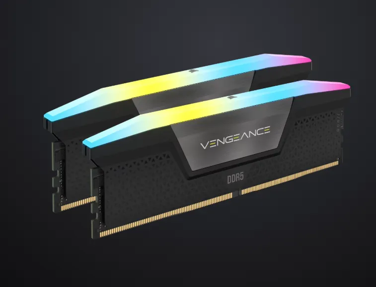 CORSAIR VENGEANCE RGB DDR5 16GB (2 x 8GB) DDR5 5200MHz Intel XMP - BLACK