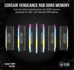 CORSAIR VENGEANCE RGB DDR5 16GB (2 x 8GB) DDR5 5200MHz Intel XMP - BLACK - Image 2