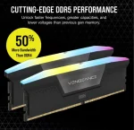CORSAIR VENGEANCE RGB DDR5 16GB (2 x 8GB) DDR5 5200MHz Intel XMP - BLACK - Image 3