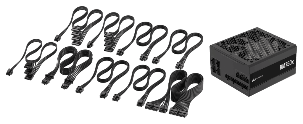 CORSAIR Tápegység Moduláris, RM750x, 750W, ATX 3.1, PCIe 5.1, 14cm, Cybenetics Gold - Image 11