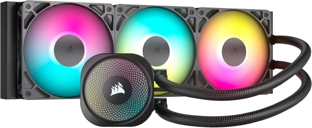 CORSAIR NAUTILUS 360 ARGB, 360mm Radiator, Liquid CPU Cooler - Image 1