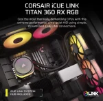 CORSAIR iCUE LINK TITAN 360 RX RGB AIO, 360mm Radiator, Liquid CPU Cooler - Image 2