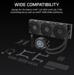 CORSAIR NAUTILUS 360 LCD, 360mm Radiator, Liquid CPU Cooler - Image 2