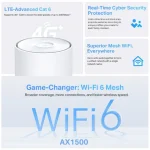 TP-LINK Deco X10-4G(1-pack) 4G+ AX1500 Whole Home Mesh WiFi 6 Gateway - Image 2