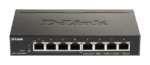 D-LINK Switch 8x1000Mbps (8xPOE) Fémházas Asztali Menedzselhető, DGS-1100-08PV2/E