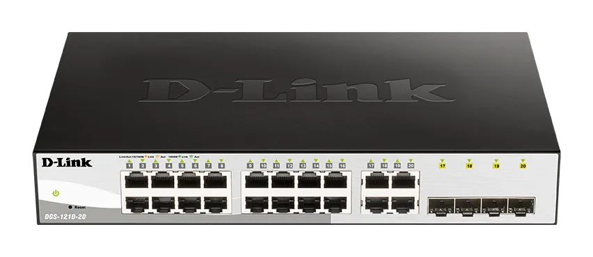D-Link 16 10/100/1000 Base-T port with 4 x 1000Base-T /SFP ports