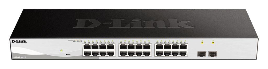 DGS-1210-26_E.png D-link 26-Port Gigabit Smart Switch with 2 SFP ports - Image 1