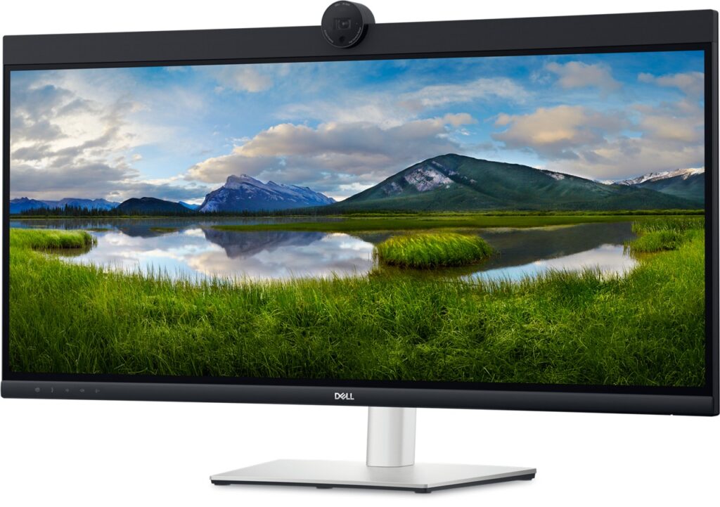 Dell P3424WEB 34" Curved LED Video konferencia monitor HDMI,DP,USB-C (3440x1440) - Image 2