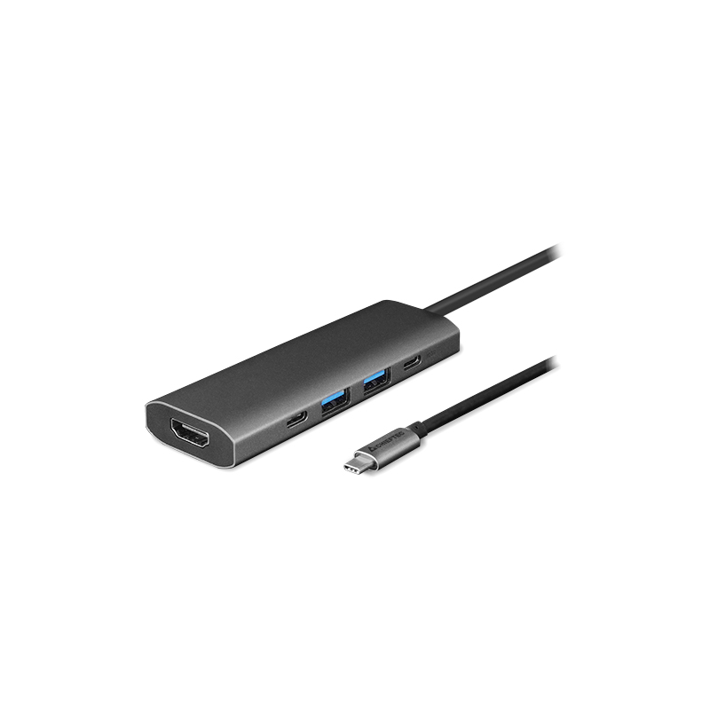 CHIEFTEC USB HUB 5-in-1 dokkoló, fekete