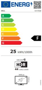 Dell U2725QE 27" 4K HDR Monitor HDMI, 2xDP, USB-C, Thunderbolt (3840x2160) - Image 5