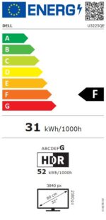 Dell U3225QE 32" 4K HDR monitor HDMI, 2x DP, USB-C, Thunderbolt (3840x2160) - Image 2