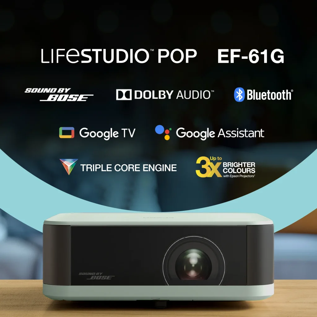 Epson EF-61G 3LCD / 700Lumen / Full HD lézer okos projektor - jégzöld - Image 5
