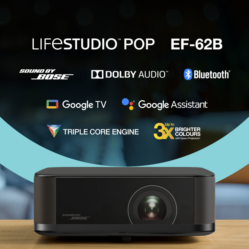 Epson LIFESTUDIO EF-62B hordozható smart projektor, Google TV,  4K Pro UHD - Image 3