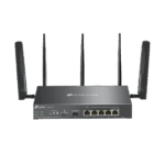 TP-LINK Vezetékes Omada AX3000 VPN Router 1xWAN(1000Mbps) + 4xLAN(1000Mbps) + 1xSFP + 1xSIM, ER706W-4G