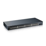 Zyxel 50-port Gigabit Web Smart switch: 48x Gigabit metal + 2x SFP, IPv6, 802.3a