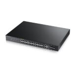28 Port Smart Managed PoE Switch 24x Gigabit Copper PoE and 4x Gigabit dual pers
