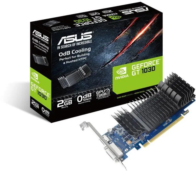 ASUS GeForce GT 1030 Silent LP 2GB GDDR5 passzív videokártya