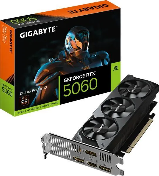 GIGABYTE GeForce RTX 5060 OC Low Profile 8GB GDDR7 videokártya