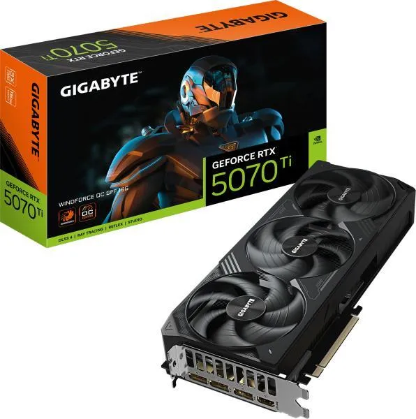 GIGABYTE GeForce RTX 5070 Ti WINDFORCE OC SFF 16GB GDDR7 videokártya