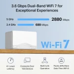 Mercusys Halo H25BE (2-pack) BE3600 egész otthont lefedő Mesh Wi-Fi 7 rendszer - Image 4