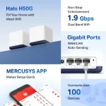Mercusys Halo H50G (2-pack) AC1900 egész otthont lefedő Mesh Wi-Fi 6 rendszer - Image 4
