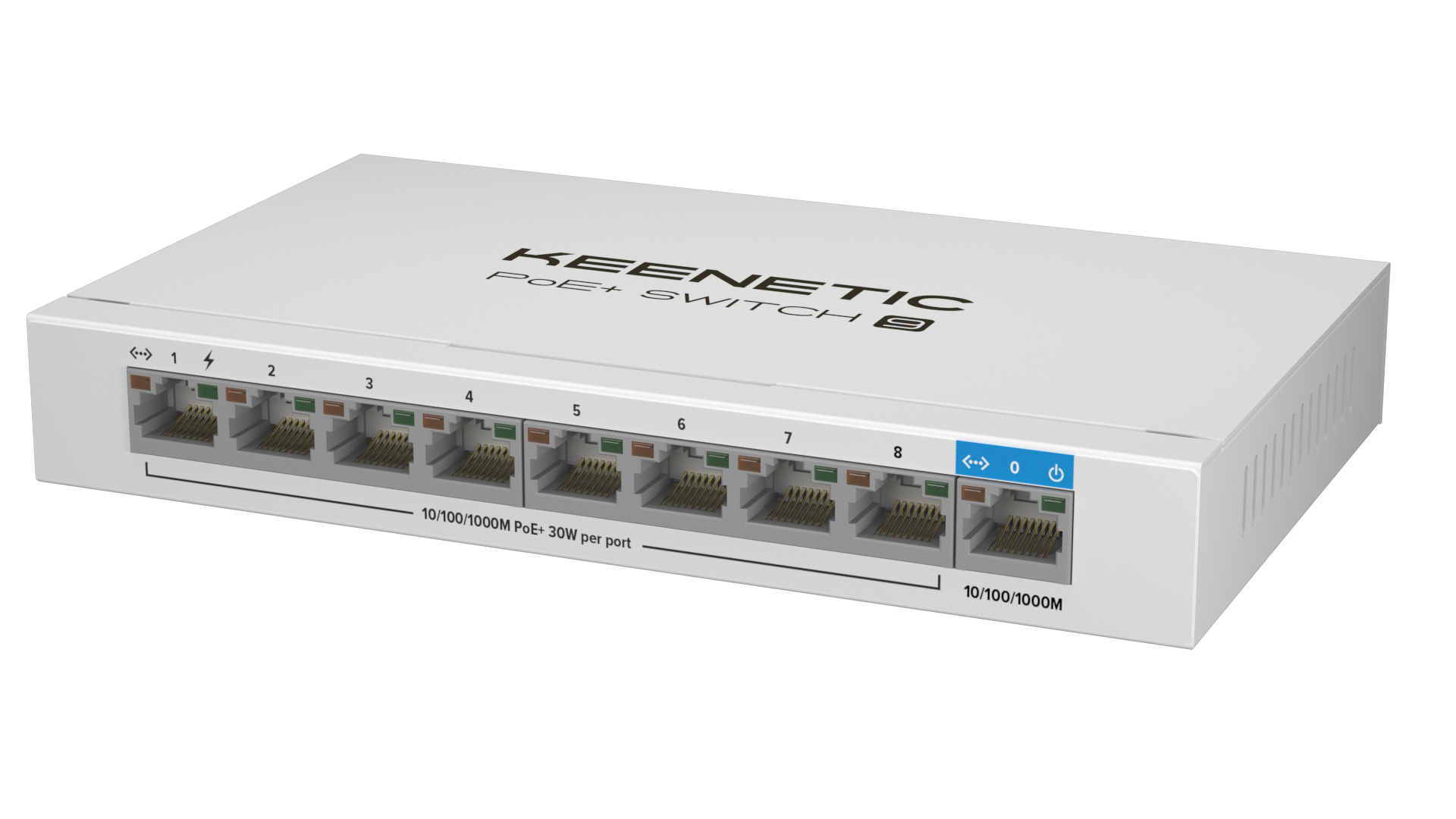 KN-4710-01EU_KN-4710-01EU.png Keenetic POE+ Switch 9 - PoE+ switch with 8 ports + 1 uplink port - Image 1