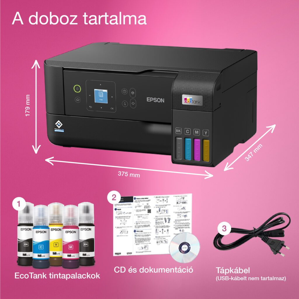 Epson EcoTank L3560 színes nyomtató MFP, WiFi/USB, 6600/5900 oldal tinta a dobozban - Image 12