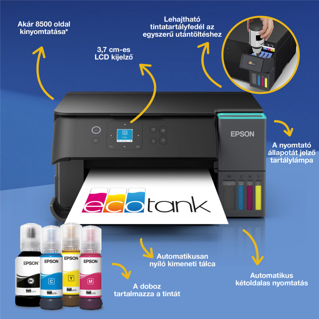 Epson EcoTank L4360 (A4, 33 lap/perc, duplex, USB/Wifi/Wifi Direct) színes tintasugaras multifunkciós nyomtató - Image 30