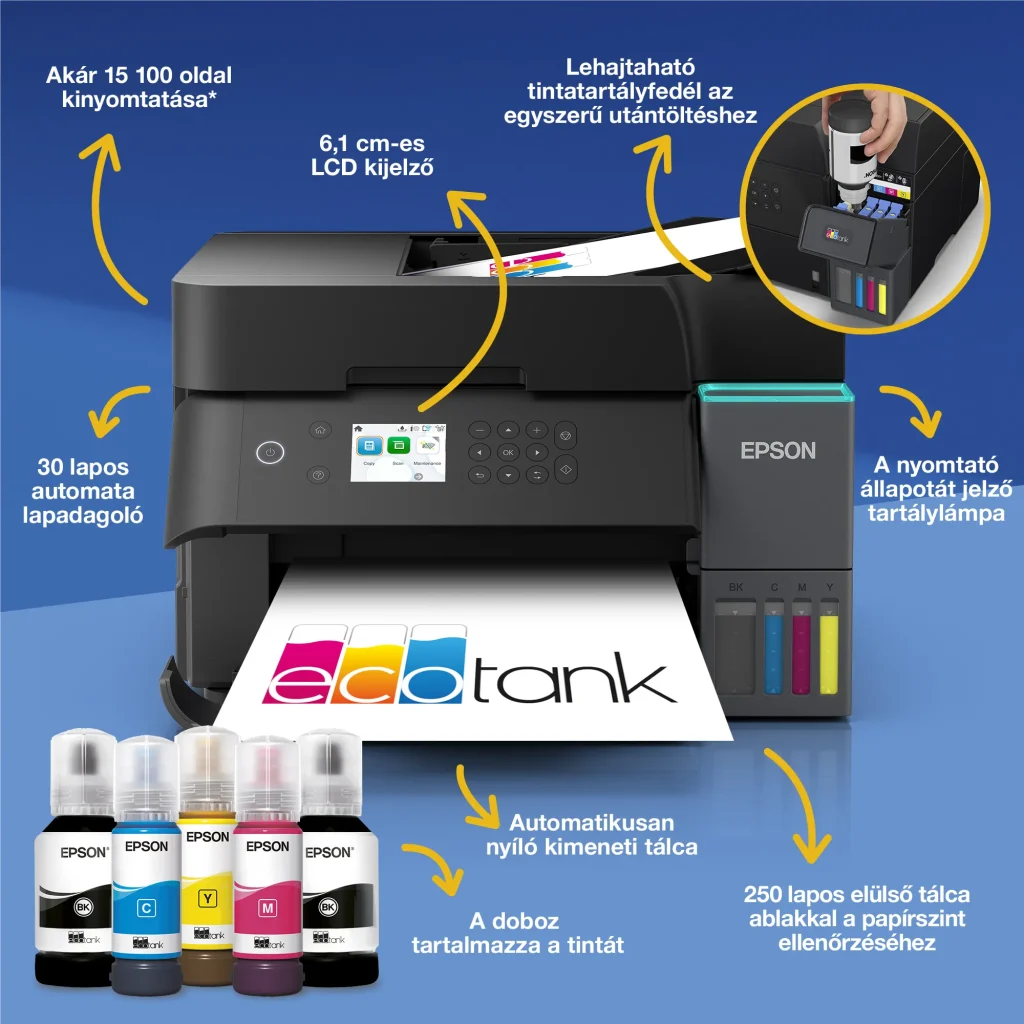 Epson EcoTank L6370 színes tintasugaras multifunkciós nyomtató - Image 25