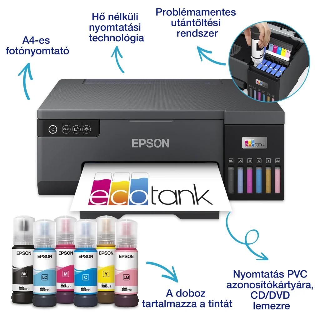 Epson EcoTank L8050 A4 színes tintasugaras fotónyomtató - Image 6