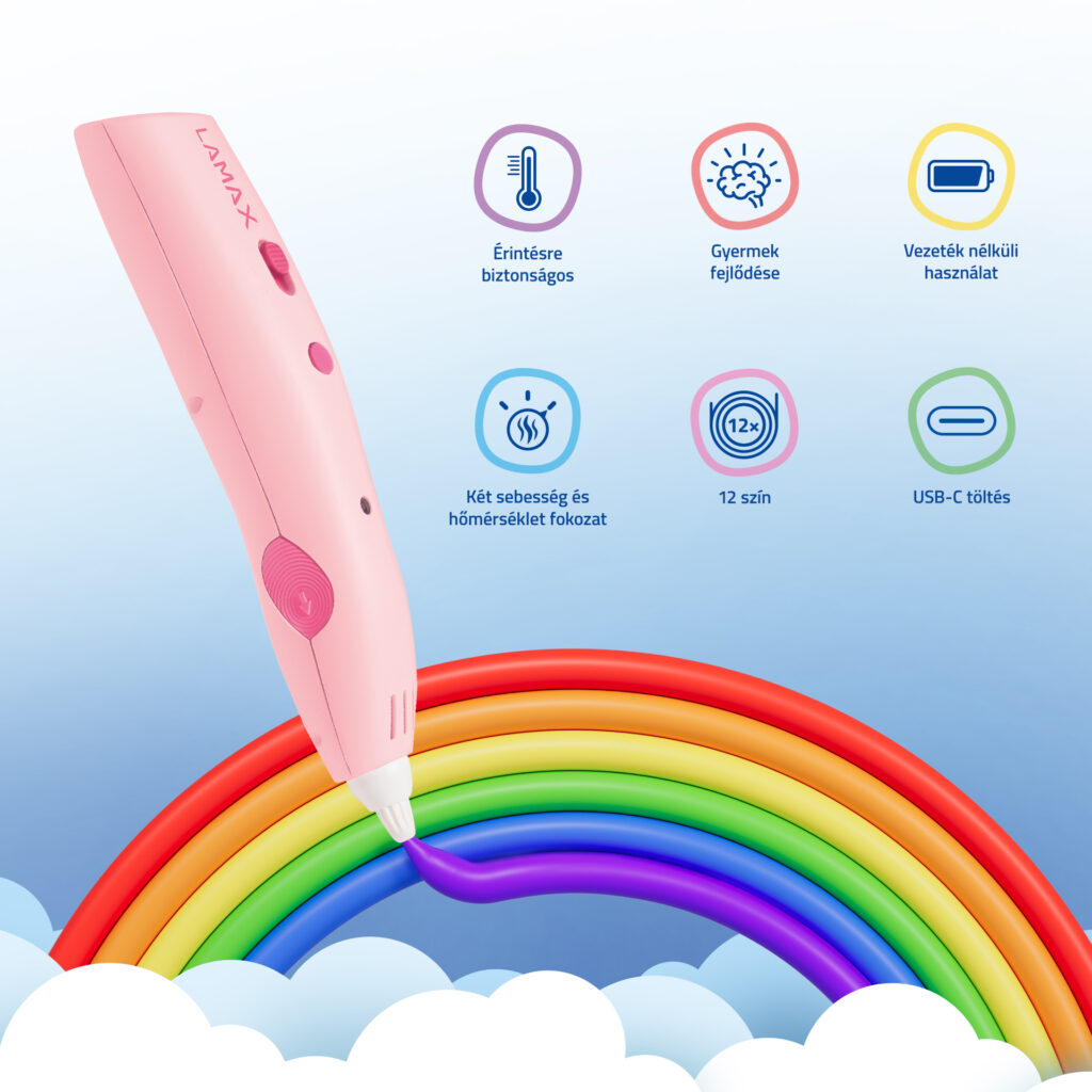 LAMAX_ArtKid1-3D_pink_listing-photo_04_HU.jpg LAMAX ArtKid1 3D nyomtató toll rózsaszín - Image 4