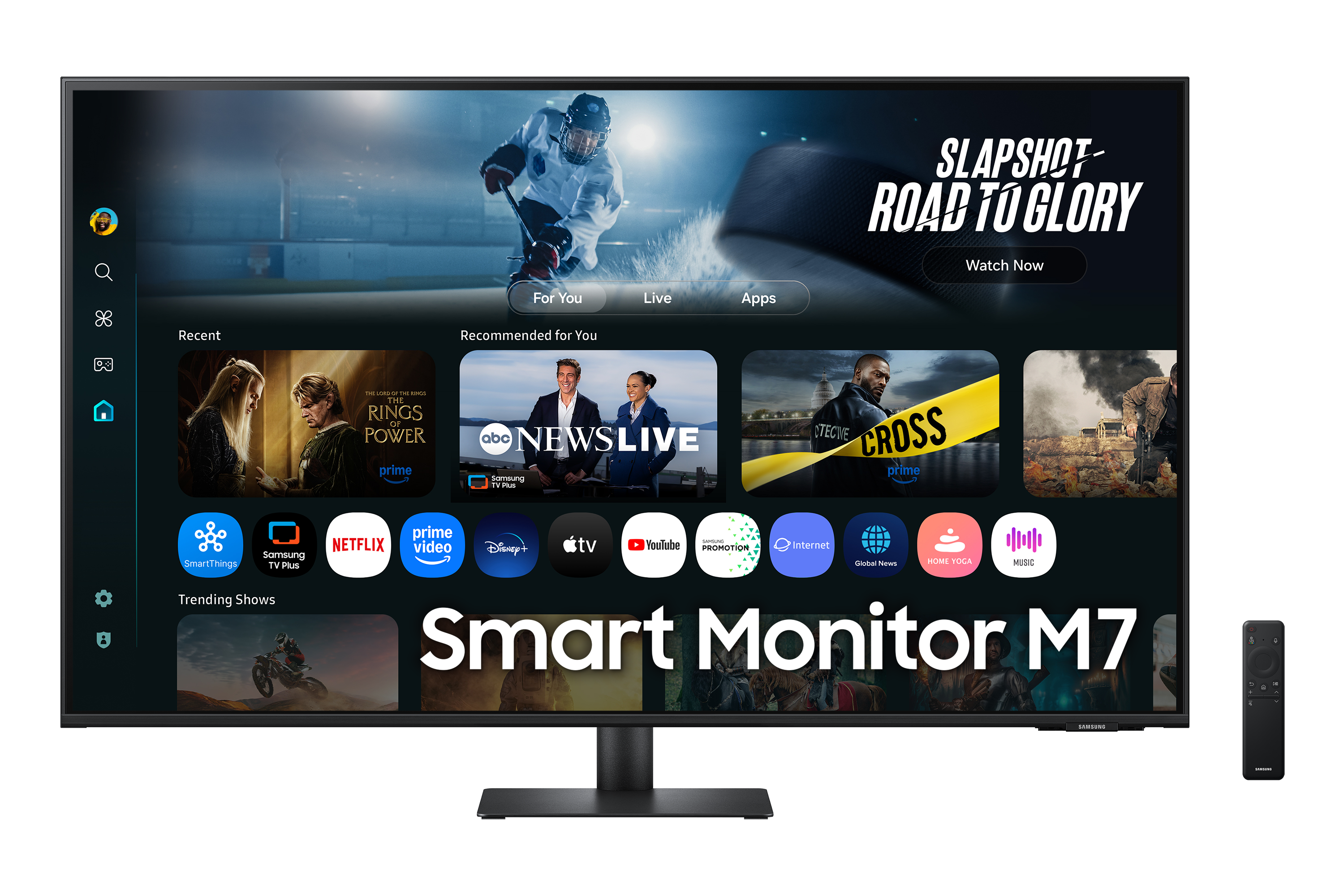 LS43FM700UUXDU_S43FM700_001_Front1_Black.png SAMSUNG AI SMART VA monitor 43" M7, 3840x2160, 16:9, 300cd/m2, 4ms, 2xHDMI/3xUSB/USB-C/WiFi/Bluetooth, hangszóró - Image 1