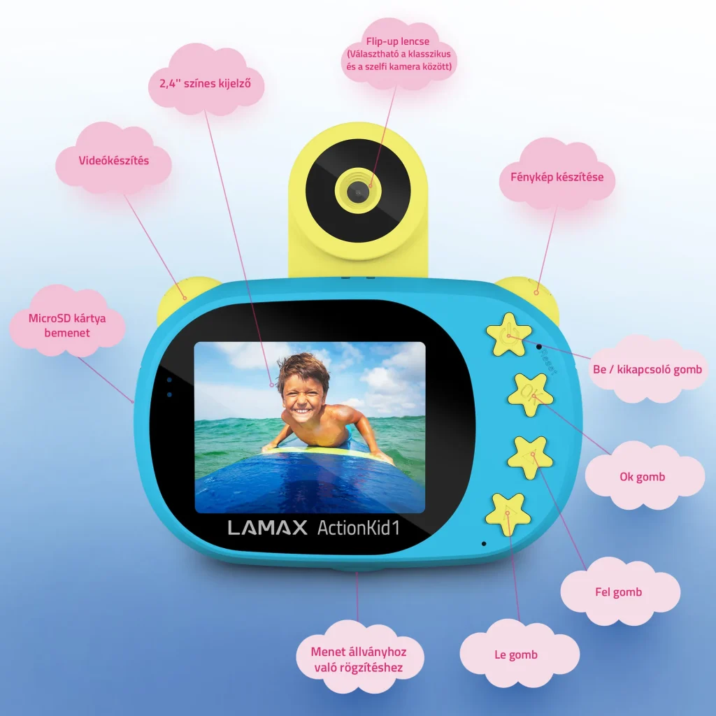 LAMAX ActionKid1 Gyerek akciókamera 1080p 8MPX kamerával - Image 3