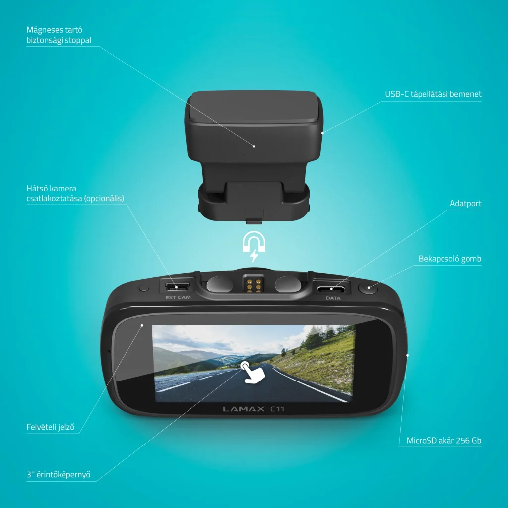 LAMAX C11 GPS 4K Autós kamera - Image 4