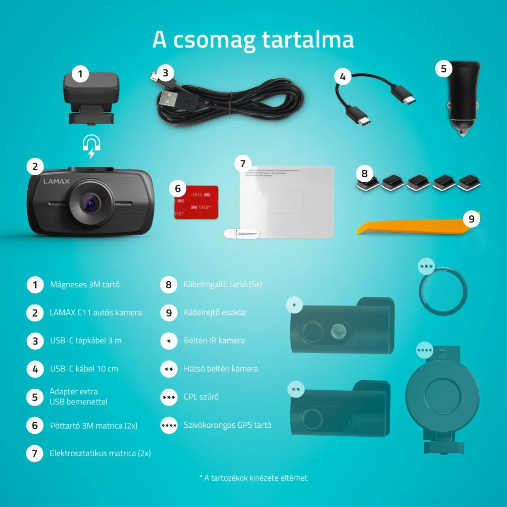 LAMAX C11 GPS 4K Autós kamera - Image 3